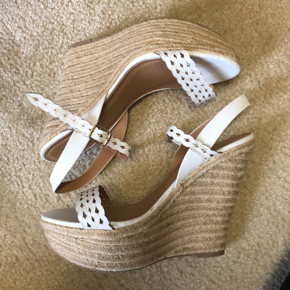 Charlotte Russe White Wedge Sandals